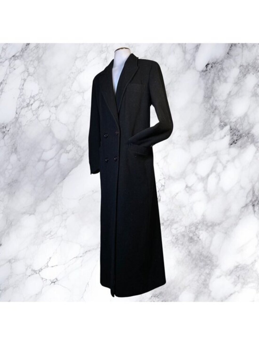 VTG Laura Ashley Cashmere Blend Coat in Black